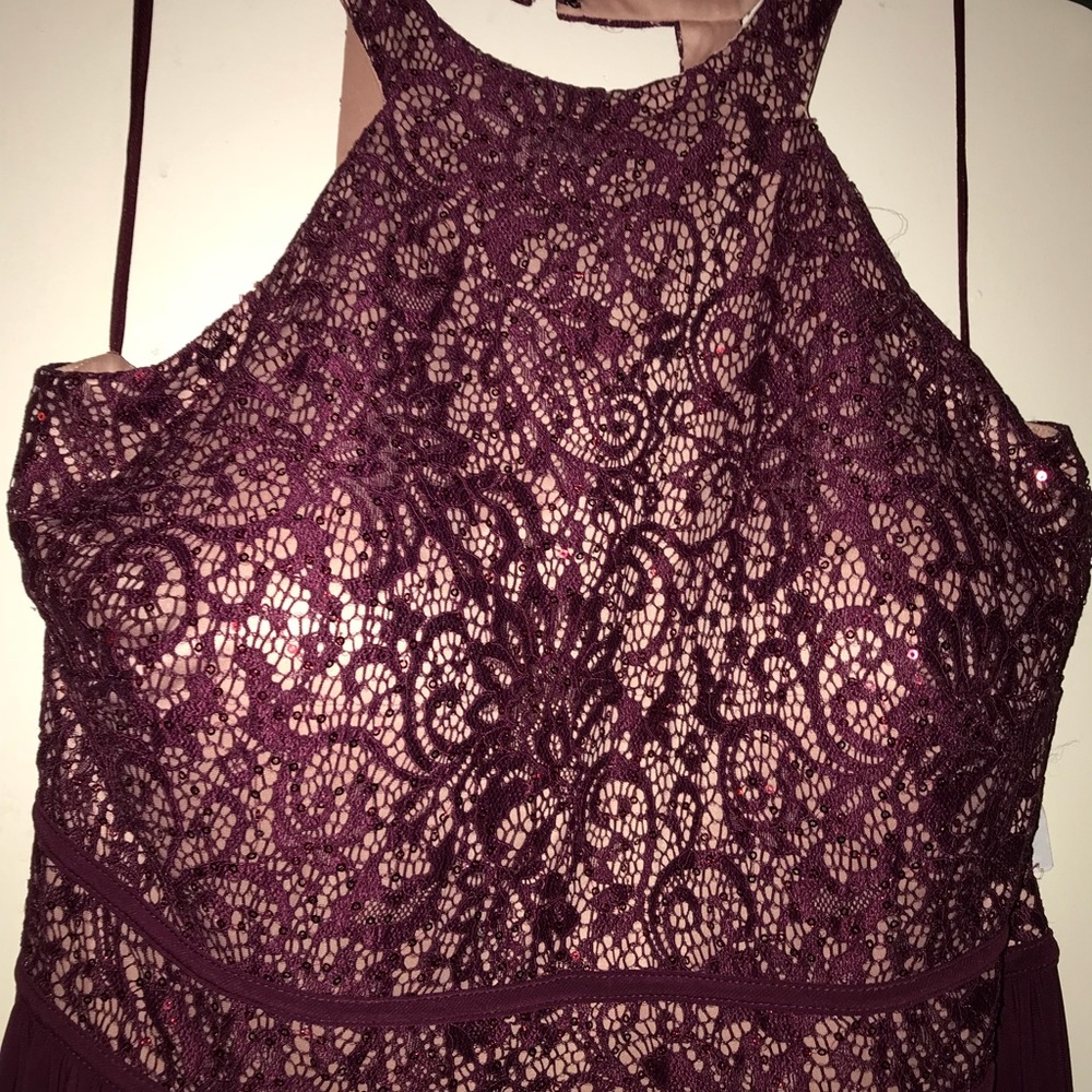SIZE 16W BURGUNDY DRESS( MAYBE FOR PROM)